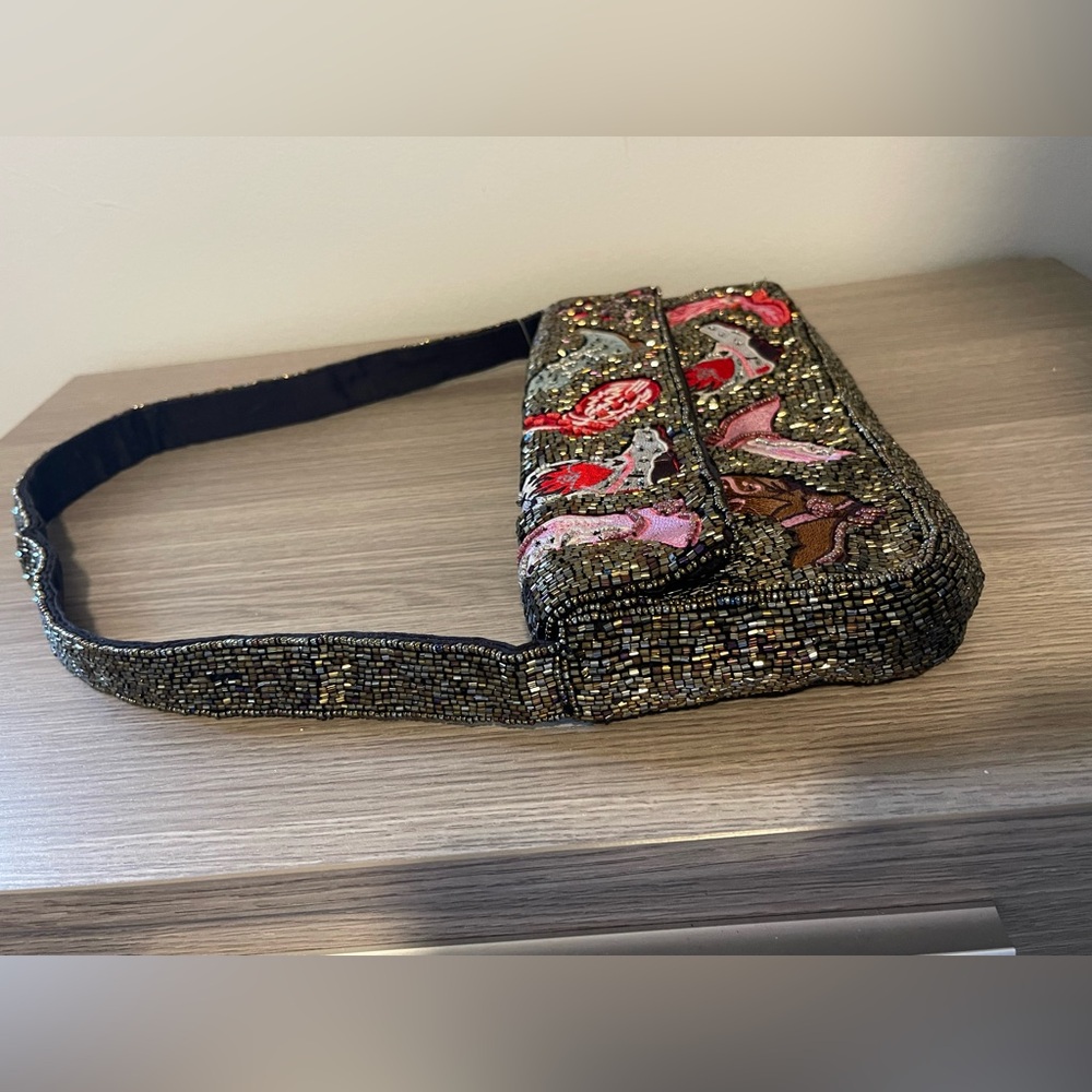 NWT Beaded Western Boots Shoulder Bag - Cowgirl Rodeo Festival Clutch - Picture 6 of 14